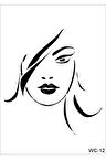 Stencil Şablon A4 Woman Collection Wc-12 (30x21) Kadın Mo