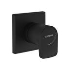 VitrA Root Round A4272936 Ankastre Stop Valf Sıva Üstü Grubu, Mat Siyah