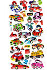 Sticker Kabartmalı Stiker Defter, Planlayıcı Etiket (limlra-038) - 17X9 cm - Arabalar, Taşıtlar