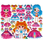 Sticker Kabartmalı Stiker Defter, Planlayıcı Etiket (AAA-030) -17X9 cm - Mini Kız Giydirme Parti