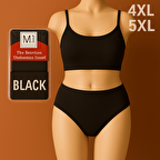 Kadın MI Külot Büyük Beden Yüksek Bel 1. Kalite SİYAH Renk 4XL ve 5XL Seçenekleriyle