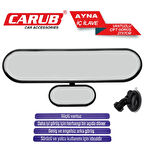 Ayna Çift Görüş İç İlave Vantuzlu27x7cm Siyah