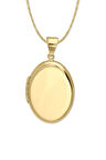Büyük Boy Oval Madalyon Altın Kolye