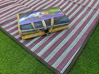 Katlanır Plastik Hasır Halı Çantalı Portatif Kamp Piknik Plaj Mangal Hasırı Çok Renkli Plastik piknik hasırı Çift taraflı