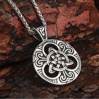 Viking Vintage Celtic Düğüm Erkek Kolye Çelik İskandinav Takı