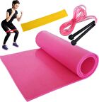Tosima Pilates Minderi Aerobik Bandı Orta Diremç Sarı Atlama Ipi 3 Parça Pilates Seti