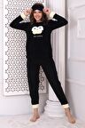 Fwn 3028 Peluş Welsoft Polar Kışlık Yumoş Kadın Pijama Takımı