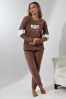 Fawn 5024 Peluş Welsoft Polar Kışlık Yumoş Kadın Pijama Takımı