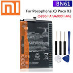 Xiaomi Pocophone X3 Pil Batarya BN61 6000mAh