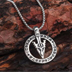 Viking Best Ok Ucu Mitolojik Erkek Kolye Çelik İskandinav Takı