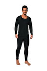Erkek Siyah Termal Şardonlu Thermo Cool Uzun Kol Takım