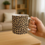 Leopar Desenli Kupa Bardak