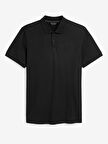 Erkek Kısa Kollu Polo Yaka T-shirt - SİYAH