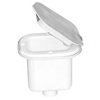 Case for Shower Head, Square, w/Lid, 125x97mm, White