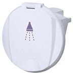 Case w/White Shower Spray, 3m Hose, w/Lid, White