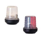 Klasik LED 12 Tepe Feneri 12-24V, Beyaz (Siyah gövde)