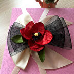 İpek Kozası Gelincik Çiçeği El Yapımı Tasarım Toka