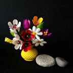 Doğal İpek Kozası Kır Çiçekleri 