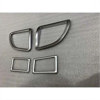 Toyota Corolla 2014+ Menfez Kaplama 4 Parça Silver