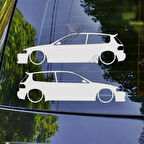 Civic (EG) Kelebek Cam Oto Sticker 17 CM 2 Adet