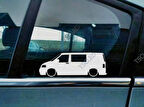 T5 Transporter kombi van Kapı Kelebek Cam Oto Sticker 17 CM 2 Adet