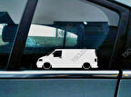 T5 Transporter panel van  Kapı Kelebek Cam Oto Sticker 17 CM 2 Adet