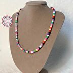 Uretti - Tuğba 9352 - El Yapımı Renkli Fimo Boncuk Kolye