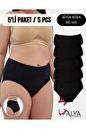 Kadın Büyük Beden Külot Full Brief (5XL, 6XL, 7XL) 5 Farklı Renk 1 Pakette