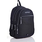 Relaxion Siyah Su Geçirmez Astarlı Kumaş Sırt Çantası 2048