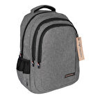 Relaxion Su Geçirmez Çok Gözlü Sırt Çantası Gri 5054