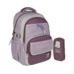 Relaxion Yeni Sezon Kalemlikli Lila Premium Okul Sırt Çanta 1512