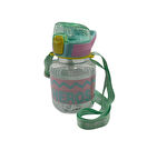 Nerox Süper Heros Kilitli Kapak Matara Suluk 670 ML 1437 Yeşil Pembe