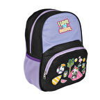 Relaxion 3030 Panda Desenli Siyah Mor Anaokul Çantası