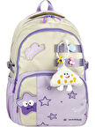 Waddell Lila Twil Yıldız Desenli İlkokul Sırt Çantası Peluş Oyuncak Hediyeli 25802