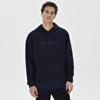 Nautica Erkek Lacivert Standart Fit Kapüşonlu Sweatshirt