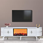 Maya Duvar Ünitesi - Beyaz  Gümüş