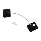 SİYAH PLAKA   HALATLI  EMNİYET KİLİT  5X6CM YAPIŞKANLI MONTAJ=2PCS PLAKA   HALAT=18.8CM (5250)