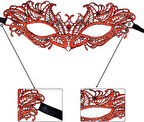 Kırmızı Dantel Masquerade Maskesi 5 No (5250)