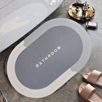 Sihirli Süper Su Emici Kaymaz Tabanlı Oval Paspas 40*60 cm (5250)