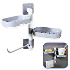 Çoklu Sabun Tutucu Fonksiyonel Banyo Sabunluk (5250)