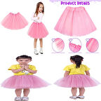 Pembe Renk Tütü Etek Bale Eteği Gösteri Eteği Çocuk Bebek Boy (5250)