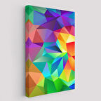 Renkli Geometrik Şekiller Çok Renkli Soyut Kanvas Tablo-5250