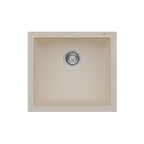 Real Stone K005 Gordion 52 Krem Granit Mutfak Eviyesi 52x47 cm