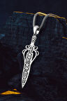 Erkek 925 Ayar Gümüş Viking Kılıcı Kolye Spartalı Savaşçı Temalı Özel Tasarım
