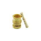 ORTA BOY  LÜX AHŞAP HAVAN SARIMSAK DÖVECEK Ç: 7.3CM--D: 6.5CM--Y: 10.5CM FİLELİ AMBALAJ (5256)