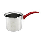 NO-6  ÇELİK CEZVE  KIRMIZI KULP (5256)