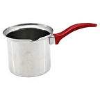 NO-7  ÇELİK CEZVE  KIRMIZI KULP (5256)