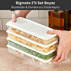 bigmate 2'li Şeffaf Saklama Kabı 2x1 Lt BGMT1115 Mikrodalga Buzdolabı ve Dondurucu Uyumlu Düzenleyici