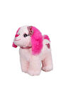 Peluş Köpek Oyuncak Pelüş Köpek Oturan Renkli Peluş Köpek 28 Cm Pembe Köpek