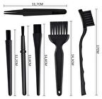 Antistatik Fırça Seti 6 Parça 5 Fırça 1 Cımbız Plastik